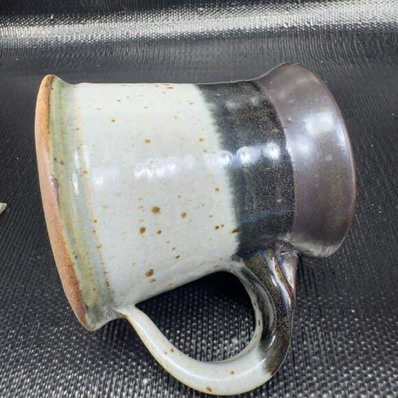 Hand Made Stoneware Pottery Coffee Mug Cup Artist Signed Mug Speckled Glaze VTG - Picture 7 of 12